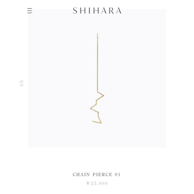 shihara chain pierce - ピアス