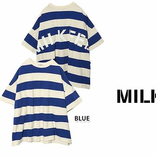 ミルクフェド(MILKFED.)の新品　ミルクフェド　ワイドストライプトップ(Tシャツ(半袖/袖なし))