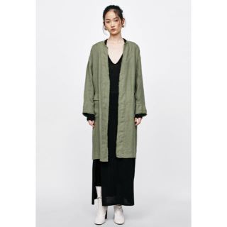 ザラ(ZARA)の週末お値下げ中♡【6月20日で削除】 ZARA オーバーサイズリネンジャケット(ミリタリージャケット)