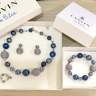 ランバンオンブルー(LANVIN en Bleu)の新品 ランバンオンブルー ネックレス 指輪 ピアス ブレス セット(ネックレス)