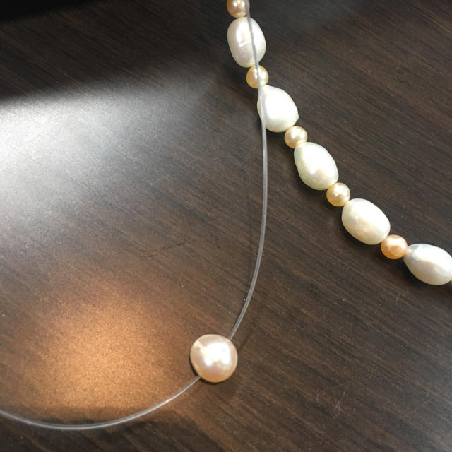 真珠、k18ネックレス・ブレスレット3点セット レディースのアクセサリー(ネックレス)の商品写真