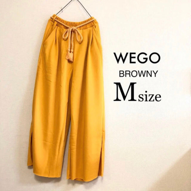 Mサイズ WEGO ⭐️新品⭐️ リボンアンクルテーパードパンツ ブルー 1