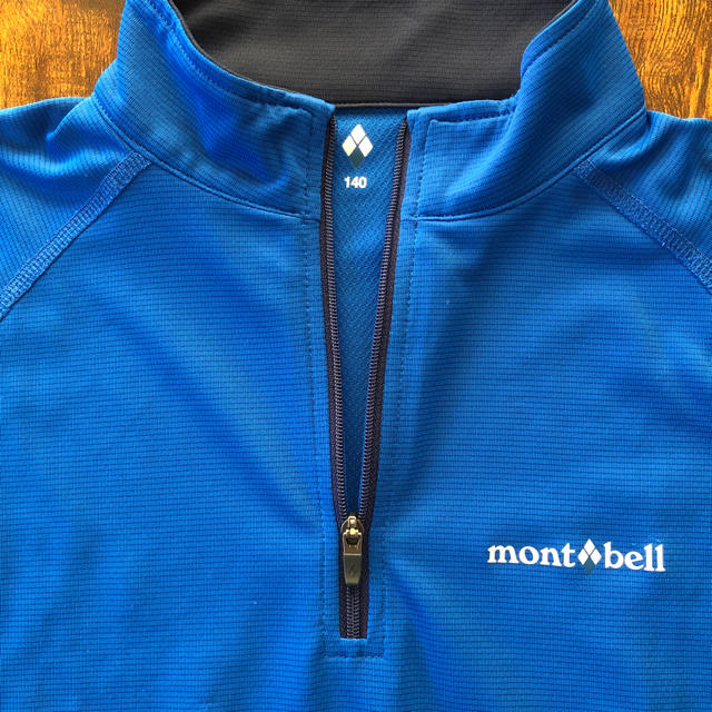 mont bell(モンベル)のmont-bellロングスリーブジップシャツ140 キッズ/ベビー/マタニティのキッズ服男の子用(90cm~)(Tシャツ/カットソー)の商品写真