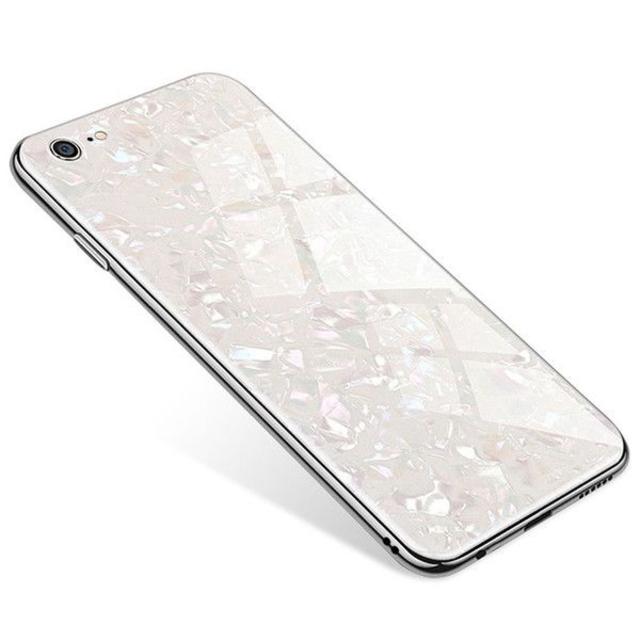 大理石柄 クリスタル シェル ケース　iPhone7/8　ホワイトの通販 by TKストアー　｜ラクマ