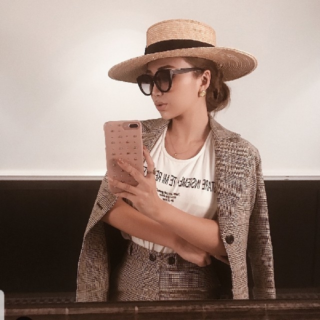 eimy istoire(エイミーイストワール)のeimy istoire wide boater hat レディースの帽子(麦わら帽子/ストローハット)の商品写真