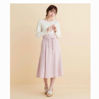 マジェスティックレゴン(MAJESTIC LEGON)のマジェスティックレゴン スカート 花柄 ピンク(ロングスカート)