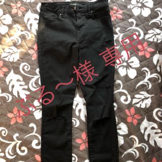 アバクロンビーアンドフィッチ(Abercrombie&Fitch)の★6月までお値下げ！アバクロクラッシュスキニージ－ンズ ブラック( ¨̮ )★(スキニーパンツ)