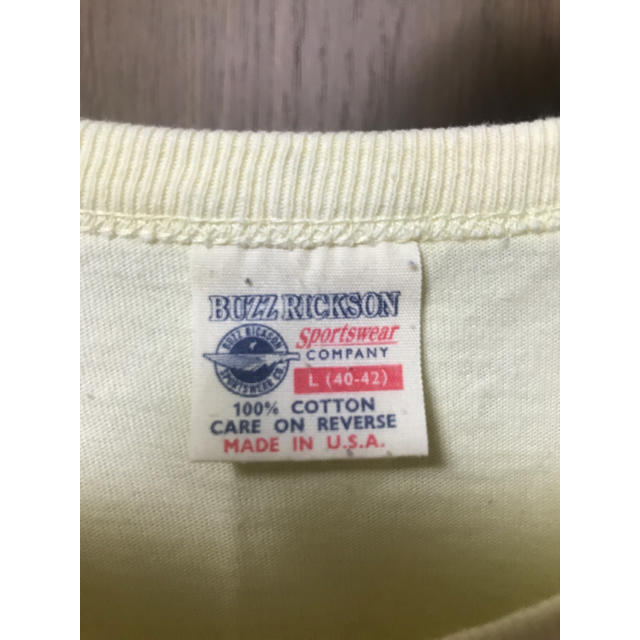 Buzz Rickson's(バズリクソンズ)のバズリクソン tシャツ  Lサイズ USA アメカジ   メンズのトップス(Tシャツ/カットソー(半袖/袖なし))の商品写真