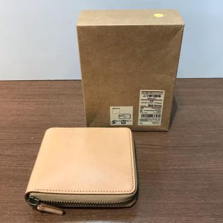 ムジルシリョウヒン(MUJI (無印良品))の無印良品 二つ折り財布 イタリア産ヌメ革 ラウンドファスナー(財布)