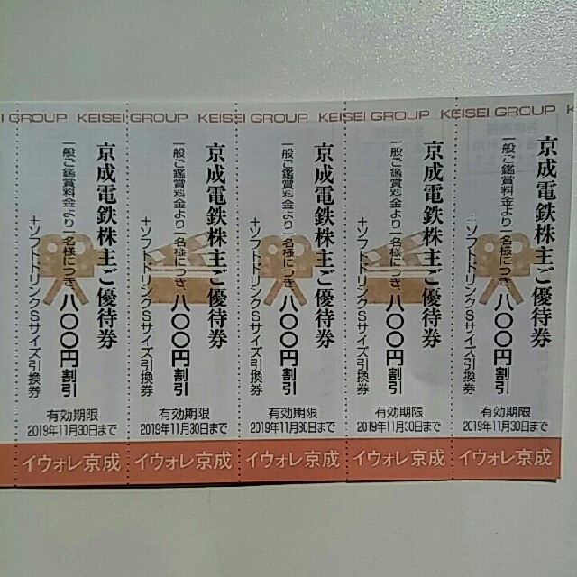 2019年11月30日迄有効✨京成ローザご入館割引券５枚➕ソフトドリンク引換券 チケットの映画(洋画)の商品写真