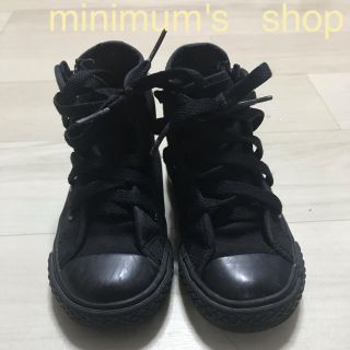 コンバース(CONVERSE)のコンバース 15cm 黒 ハイカット 男の子 女の子(スニーカー)