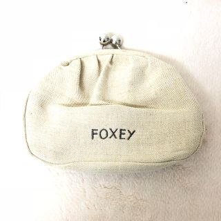 フォクシー(FOXEY)の【新品/送料無料】フォクシー がま口 ポーチ 麻(ポーチ)