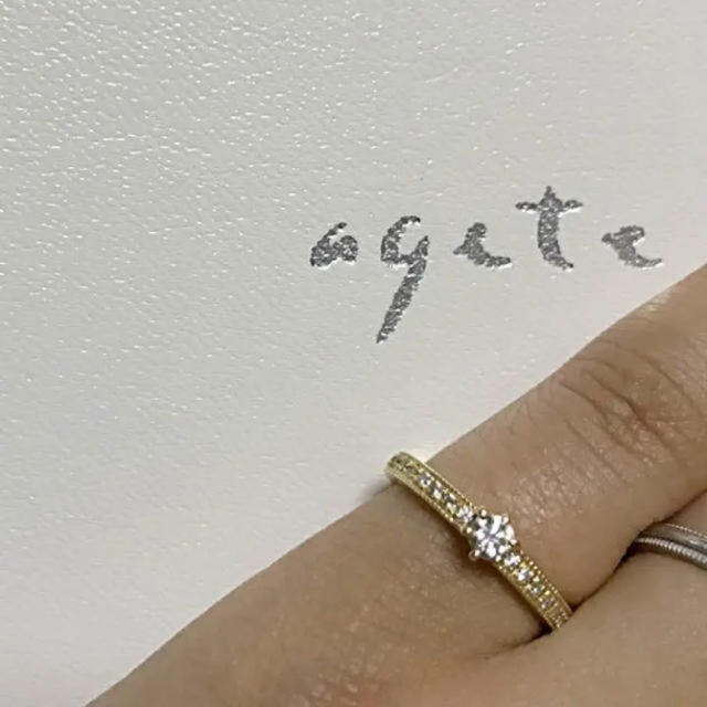 agete(アガット)のアガットk18ダイヤモンドリング レディースのアクセサリー(リング(指輪))の商品写真