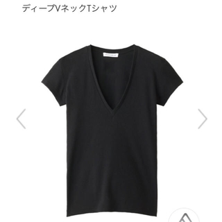 マディソンブルー(MADISONBLUE)のMADISONBLUE DEEP V-NECK Tシャツ BLACK サイズ1(Tシャツ(半袖/袖なし))