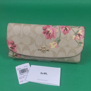 コーチ(COACH)のコーチ チェックブック シグネチャー リリー 長財布  F73006 新品(財布)