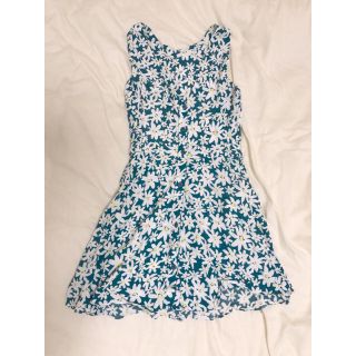 ザラ(ZARA)の花柄ワンピース風ロンパース(ミニワンピース)