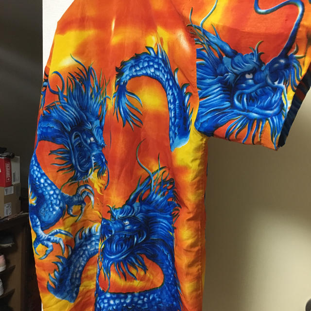 超希少 ドラゴン 龍 竜 DRAGON 総柄 オープンカラーシャツ 開襟 アロハ メンズのトップス(シャツ)の商品写真