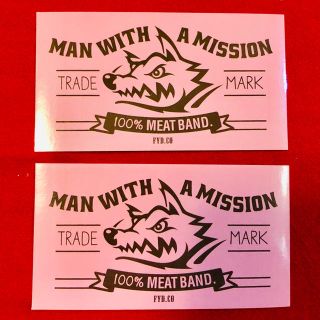 マンウィズアミッション(MAN WITH A MISSION)のリブカラー マンウィズステッカー2枚セット(ミュージシャン)