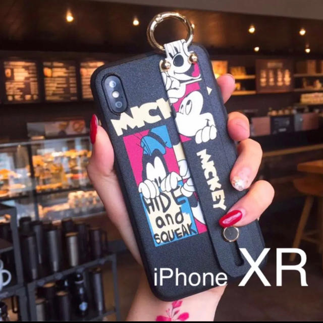 【新品】ディズニー ミッキー ハンドベルト付き iPhone XRケースの通販 by kaz@iPhone ｜ラクマ