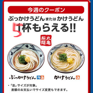 ソフトバンク(Softbank)の丸亀製麺 5杯分 ☆ スーパーフライデー(フード/ドリンク券)