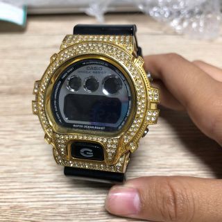 ジーショック(G-SHOCK)のG-SHOCK ジーショック baby-G カスタム  金　スワロフスキー(腕時計(デジタル))