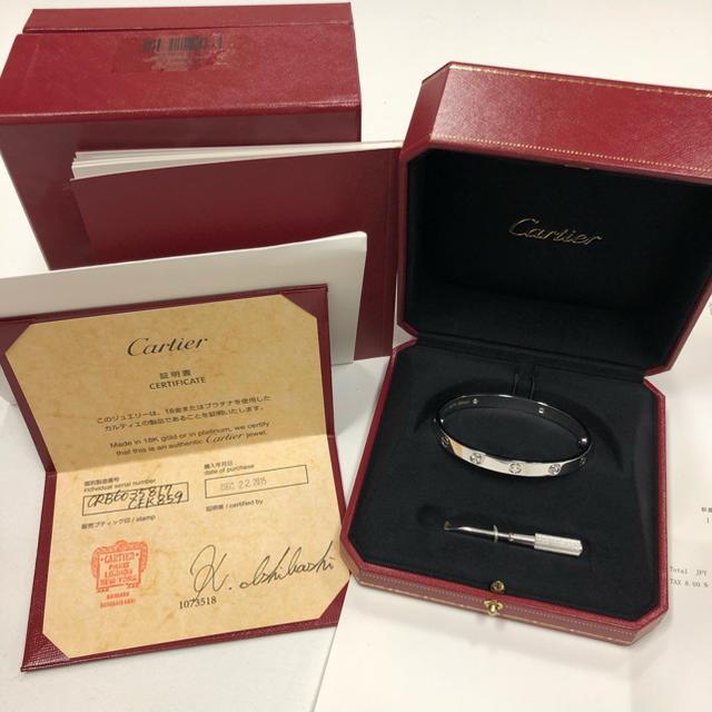 カルティエ Cartier ラブブレス フルダイヤ 10PD ブレスレ