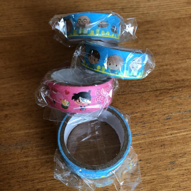 コナン マスキングテープとキーホルダー くら寿司 コラボ エンタメ/ホビーのおもちゃ/ぬいぐるみ(キャラクターグッズ)の商品写真