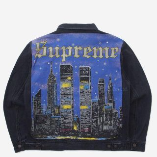 シュプリーム(Supreme)のsupreme new york painted trucker jacket (Gジャン/デニムジャケット)