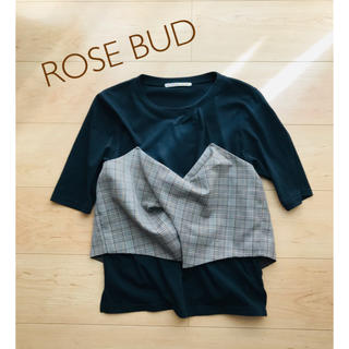 ローズバッド(ROSE BUD)のROSE BUD ビスチェ レイヤードカットソー(カットソー(半袖/袖なし))