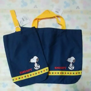 スヌーピー(SNOOPY)の新品／PEANUTS SNOOPY シューズバッグ レッスンバッグ 2点 (レッスンバッグ)