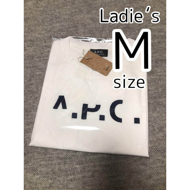 【未使用】A.P.C.欠けロゴ半袖Tシャツ(レディースM)apc アーペーセー