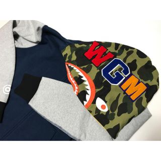 アベイシングエイプ(A BATHING APE)の超レア 美品 A BATHING APE シャークフルジップパーカーSHARK(パーカー)