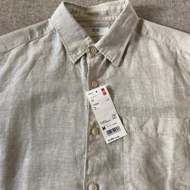 UNIQLO(ユニクロ)の【 UNIQLO 】麻混  リネンコットンシャツ ☆ 新品・未使用 ☆ タグ付き メンズのトップス(シャツ)の商品写真