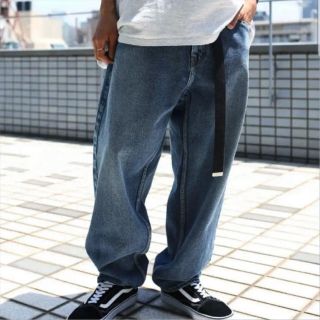 ステューシー(STUSSY)の希少 90s ビンテージ USA製 STUSSY ルーズ ワイド バギー デニム(デニム/ジーンズ)