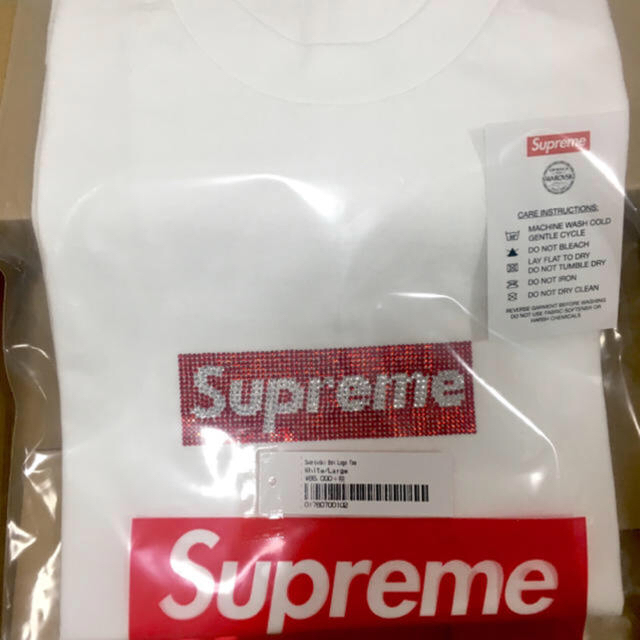 最安★ supreme  swarovski box logo tee  L