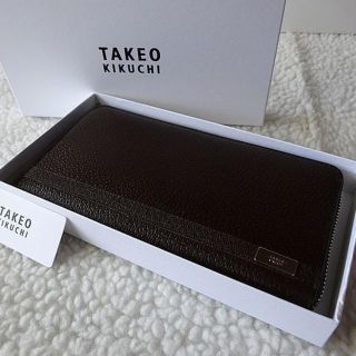 タケオキクチ(TAKEO KIKUCHI)の【新品/本物】TAKEO KIKUCHI（タケオキクチ）チャック式長財布/チョコ(長財布)