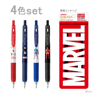 マーベル(MARVEL)のアベンジャーズ マーベル＜MARVEL＞サラサクリップ　0.5mm　4色セット(ペン/マーカー)