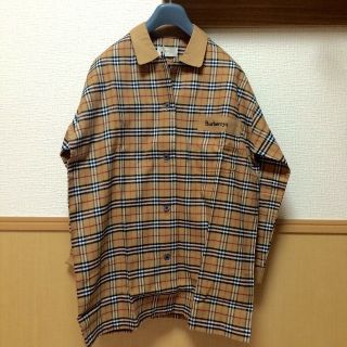 バーバリー(BURBERRY)の超レア厚手生地新品 ノバチェック バーバリー パジャマシャツ シャツ 長袖(シャツ)