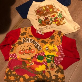 アンパンマン(アンパンマン)の【アンパンマン Tシャツ 2枚セット】80-90☆男の子☆女の子☆子供(Ｔシャツ)