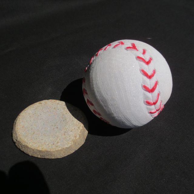 野球 ボール 硬球 置き物 置物 オブジェ 大理石 記念品 手作り 3