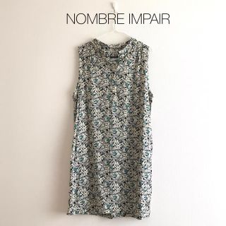 ノンブルアンベール(nombre impair)のノンブルアンペール☆花柄ワンピース ノースリーブ 通勤仕事M 上品 かわいい(ひざ丈ワンピース)