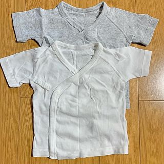 ユニクロ(UNIQLO)のゆーか 様専用 ユニクロ ベビー 短肌着 5〜60サイズ 2枚セット(肌着/下着)