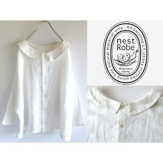 ネストローブ(nest Robe)のネストローブ ドロップショルダー ワイド リネンシャツ ブラウス 麻100％(シャツ/ブラウス(半袖/袖なし))