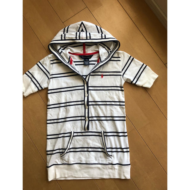 Ralph Lauren(ラルフローレン)のラルフローレン  フード付きトップス 140センチ キッズ/ベビー/マタニティのキッズ服女の子用(90cm~)(Tシャツ/カットソー)の商品写真