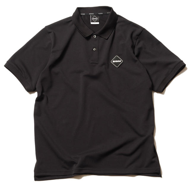 トップスS 新品 FCRB 19SS BIG LOGO POLO BLACK