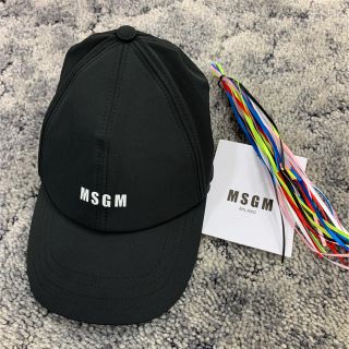 エムエスジイエム(MSGM)のMSGMエムエスジーエム新品ロゴキャップタグ付きブラック送料込み(キャップ)