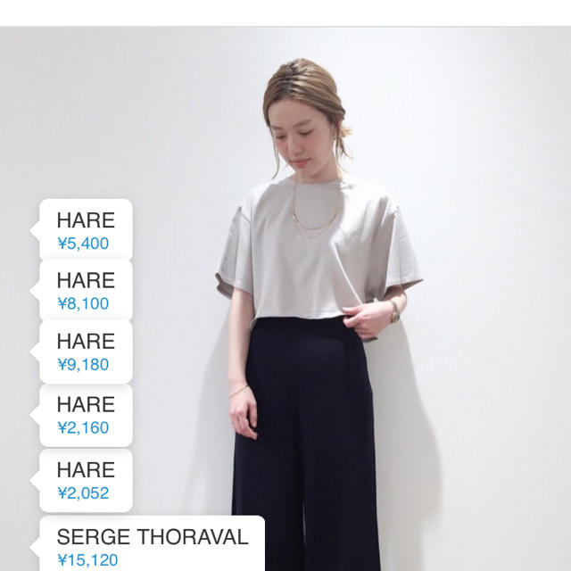 HARE(ハレ)のHARE ハレ BIGショートカットソー 日本製 半袖Tシャツ レディースのトップス(Tシャツ(半袖/袖なし))の商品写真
