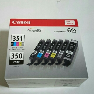 キヤノン(Canon)の新品未使用【純正キャノンインクカードリッジ】350 351 6色パック(PC周辺機器)
