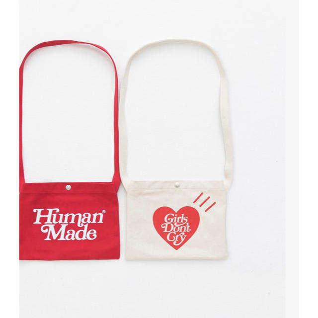 美品HUMAN MADE Girls Don't Cry Satchel Red