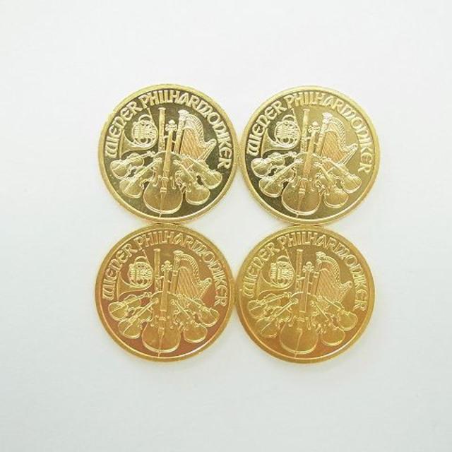 海外輸入】 K24 ウィーン金貨 1/10オンス 4枚 S25456 貨幣
